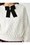 Bow Detailed Knitted Sweater - 5