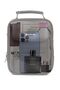 Black Leather Plaid Adjustable Strap Men's Hand Shoulder Bag with Phone Compartment Medium Size - 4