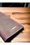 Genuine Leather Handmade Zippered Clutch Bag Portfolio Wallet - 8