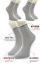 Premium 3 Pairs of White Bamboo Women's Elasticless Roll Top Seamless Socks/Non-Marking/Non-Tightening Socks