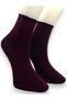 Premium 3 Pairs of Burgundy Bamboo Women's Elasticless Roll Top Seamless Socks/Non-Marking/Non-Tightening Socks - 2