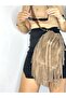 100% Real Suede Leather Handmade Tassel Pouch Women's Mink Shoulder Bag - 3