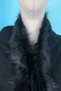 Women's Mother Faux Fur Genuine Wool Tasseled Black Soft Winter Thick Shoulder Shawl 299 - 4