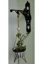 Garden decoration flower hanger in cast iron matte black style - 3