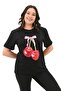 Women's Plus Size Cherry Print T-Shirt 1785-24
