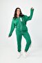 Women's Large Size Harmony Print Detailed Tracksuit Set 8079-24