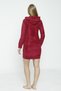 Women's Long Sleeve Hooded Soft Fleece Dress with Pockets and Zipper - 4