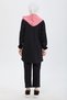 Pink Hooded Collar Women's Tunic Trousers - Straight Hoodie 13107 - 6
