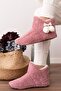 Lamb Fabric Wool Luxury Pompom Detailed Home Boots Home Shoes - 2
