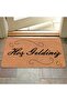 Modern Digital Printed - Welcome Written Mat, Non-Slip Base and Hooded Knitted Blouse - 2