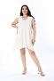 Women's Plus Size Bone Cotton Fabric V-Neck Sleeveless Tunic 65N38226 - 7
