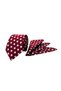 Red Off-White Polka Dot Pattern Handkerchief Tie 7717-3mk