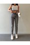 Loa Smoked Snow Mom Lycra High Waist Denim Jeans - 2