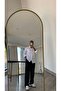 Black Cloth Leg Fabric Waist Elastic Baggy Pants - 3