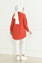 Women's Tile Tericotone Hidden Button Boyfriend Hijab Shirt - 5