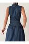 Fashion Front Button Shirt Collar Jeans Dress - 5