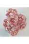 Women's Henna and Engagement Elastic Bagel Powder Pink Satin 10-Piece Scrunchie Hair Tie Set for Wedding - 2