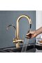 Dual Flow Antique Kitchen Sink Faucet with Fountain - 7 Years Warranty, Spiral and Touch - 4