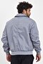 New Season Men's Seasonal Light Gray Zippered Bomber Jacket Mz56112 - 8