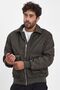 New season khaki green zippered bomber jacket mz56112 - 2