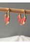Tarnish-resistant gold-plated steel enamel bag model women's earrings - 7 color options - 7