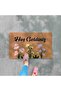 Modern Digital Printed - Welcome Written Mat, Non-Slip Base and Hooded Knitted Blouse - 2