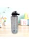 Motivational Transparent Sports Water Bottle with Straw 1500 ml