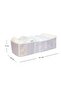 3 PCS 8-EYE WHITE GRAY STRIPED DRAWER INTERIOR ORGANIZER 16x41x12 - 2