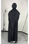 Ferace Pleated Zippered Aerobin Fabric Hijab Ferace/Dress - 3