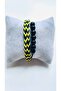 Yellow Lacquer Fan Bracelet, Double, Macrame Braided and Beaded Fan Bracelet Lantern - 2