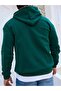 Men's Green Believe Printed Oversize Hooded Sweatshirt - 3