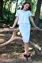 Women's Double Skirt Set with Necklace Accessory Detail 3381 - 2