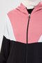Pink Hooded Collar Women's Tunic Trousers - Straight Hoodie 13107 - 5