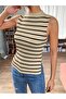 Dier Moda Women's Ribbed Look Thick Strap Basic Undershirt - 5