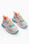 Women's Sneaker Lace-up High Sole Sequin Sports Shoes Tasep Beige - 5