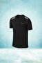 Plus Size Men's Black Dri-Fit Fabric Comfortable Crew Neck T-Shirt for Walking (4XL- 10XL)