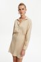 Men's Beige Mini Shirt Dress - 3