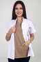 Short Sleeve Women's Jacket Oversize Prevailing Collar Doctor Teacher Lab Coat - 3