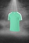 Over Size Men's Water Green Dri-Fit Fabric Unprinted Round Neck Short Sleeve T-Shirt Shorts Bottom Top Sportswear Set - 2