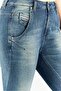 Women Stretch Fit Washed Denim Jeans, Blue Wash - 2