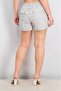 Women Printed Drawstring Basic Shorts, Cloudy Grey - 4