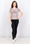 Women Sports Fit Short Sleeve Graphic T-shirt, Grey - 4