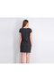 Women Textured Dress, Charcoal - 4