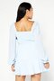 Women Floral Print Mini Dress, Blue - 3