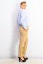 Women Plain Long Sleeve With Nekclace Jumpsuit, Blue and Tan - 3