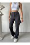 Anthracite Ribbed Palazzo Hera Trousers - 6