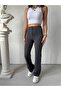 Anthracite Ribbed Palazzo Hera Trousers - 2