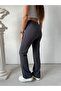 Anthracite Ribbed Palazzo Hera Trousers - 5