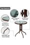 Outdoor Table Round Patio Table Coffee Table Side Table - 7