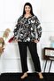 Women's Large Size Combed Cotton Long Sleeve Pajama Set 202217 - 2